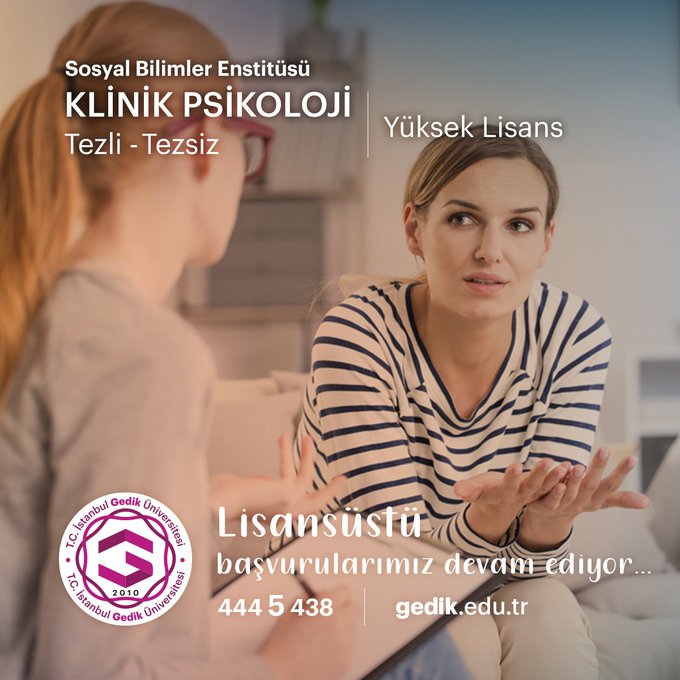 Klinik Psikoloji tezli ve tezsiz yüksek lisans başvuruları Univerlist