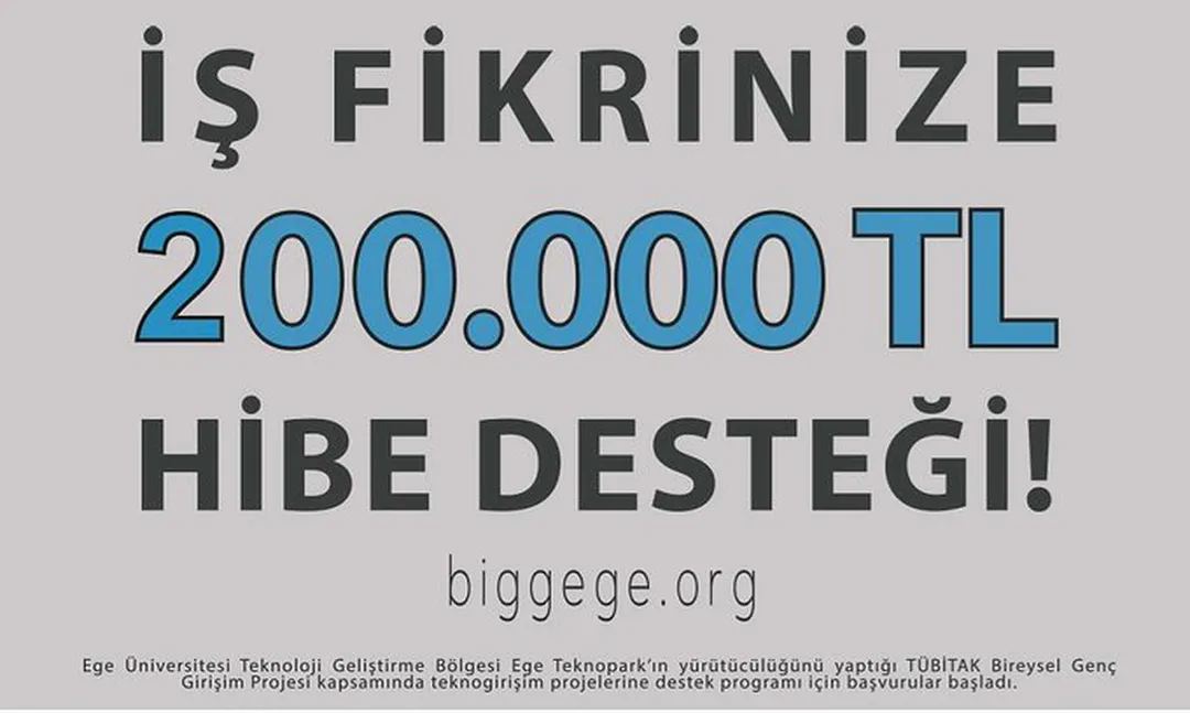 BİGG-Ege ile 200.000 TL hibe desteği