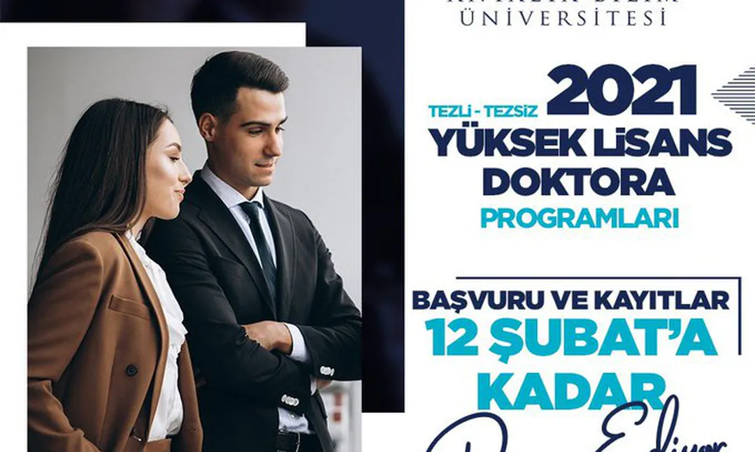 Antalya Bilim Üniversitesi Lisansüstü Eğitim Programları Başvuruları