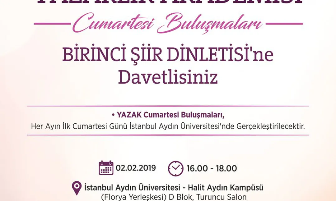 İstanbul Aydın Üniversitesi'nde Şiir Dinletisi