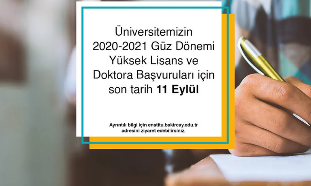 İzmir Bakırçay Üniversitesi Yüksek Lisans ve Doktora Başvuruları