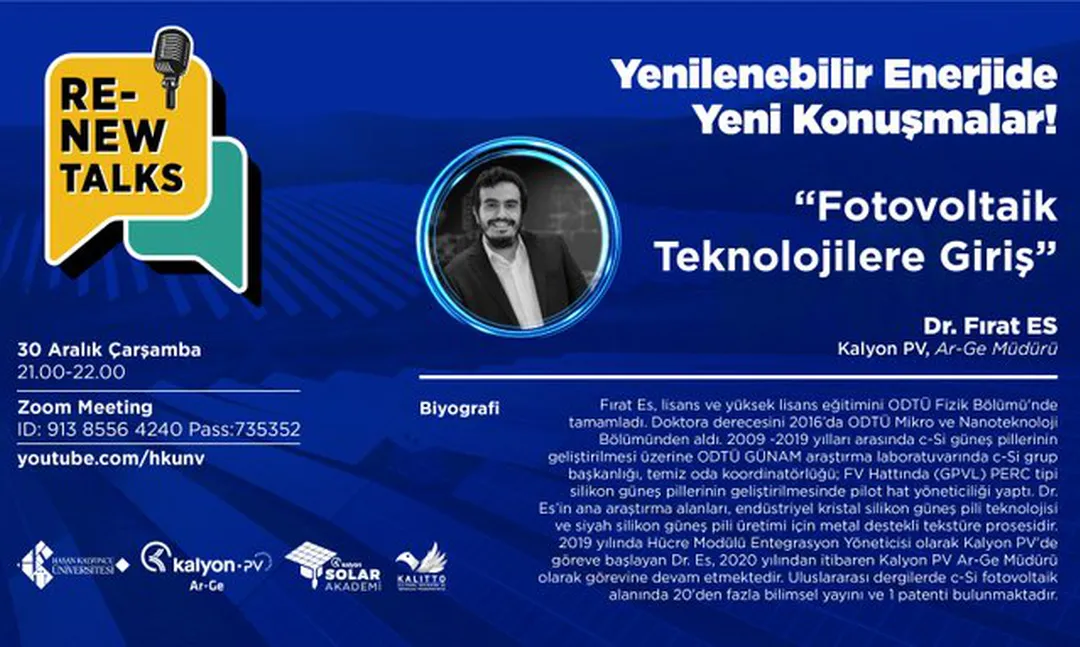 Hasan Kalyoncu Üniversitesi'nden RE-new-TALKs