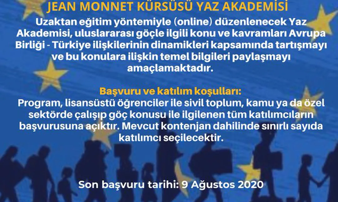 Türkiye-AB İlişkilerinde Göç Jean Monnet Kürsüsü Yaz Akademisi