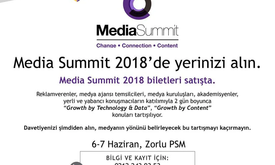Media Summit 2018 6-7 Haziran'da