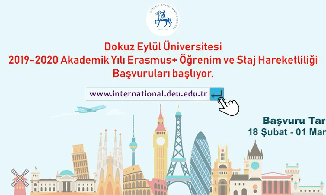 Dokuz Eylül Üniversitesi'nde Erasmus Öğrenim ve Staj Hareketliliği