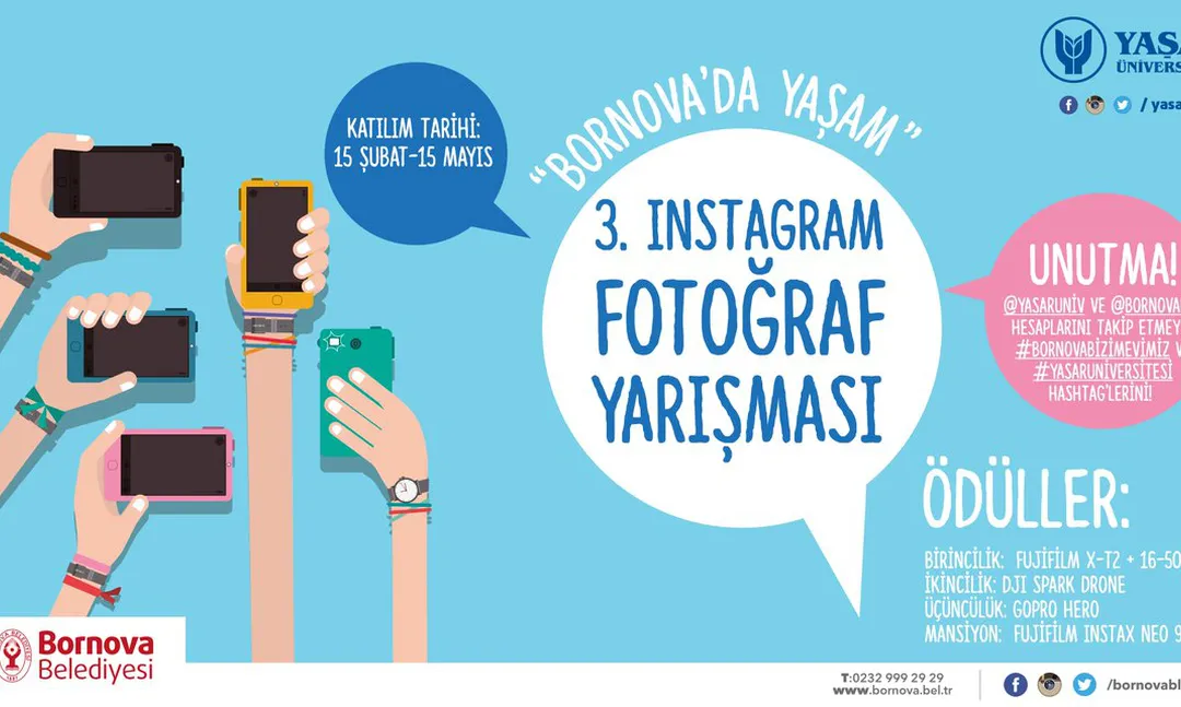 Yaşar Üniversitesi ve Bornova Belediyesi Instagram Fotoğraf Yarışması