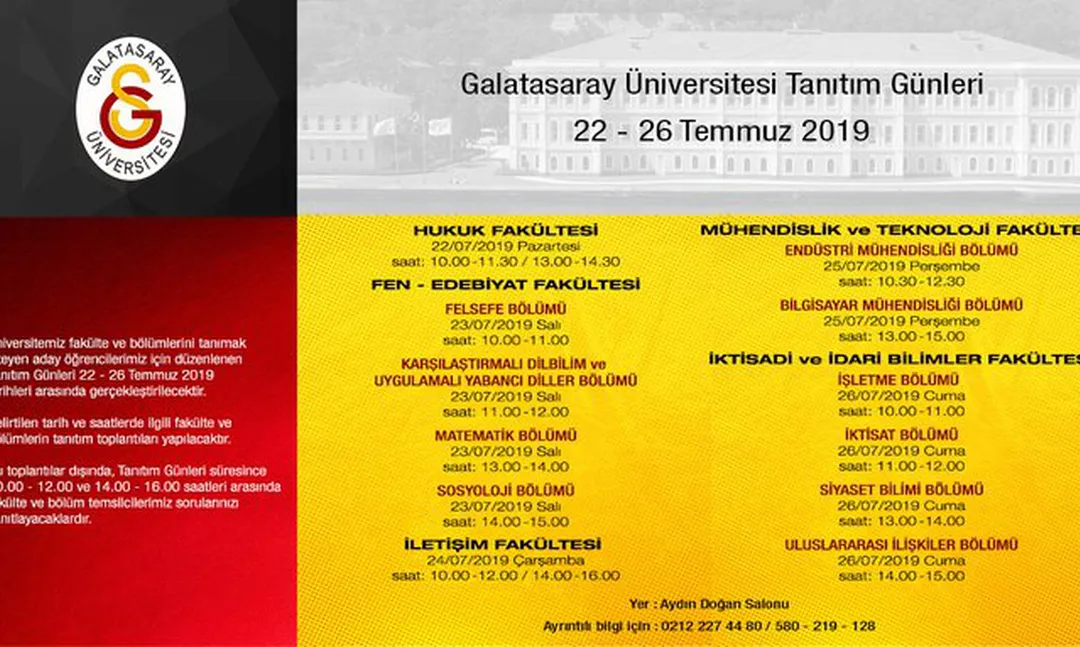 Galatasaray Üniversitesi Tercih ve Tanıtım Günleri