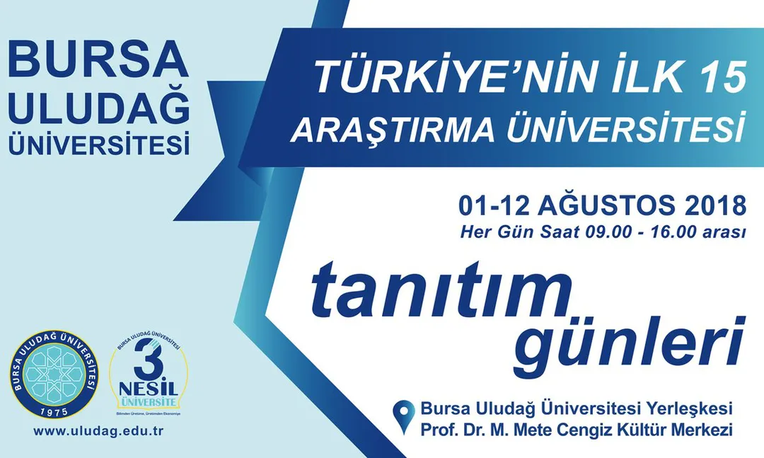 Bursa Uludağ Üniversitesi Tanıtım Günleri başlıyor