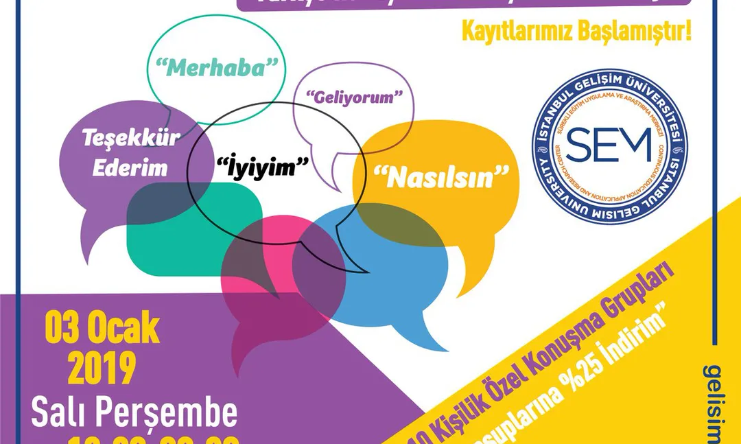 Gelişim Üniversitesi'nde Yabancılar için Türkçe konuşma kulübü