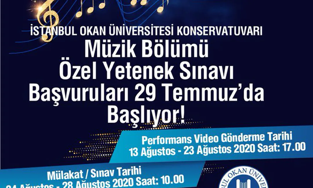 İstanbul Okan Üniversitesi Müzik Bölümü Özel Yetenek Sınav
