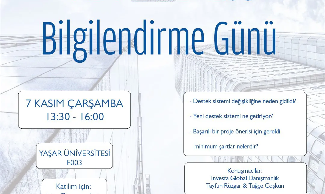 Yaşar Üniversitesi'nde TEYDEB 2.0 Bilgilendirme Günü etkinliği
