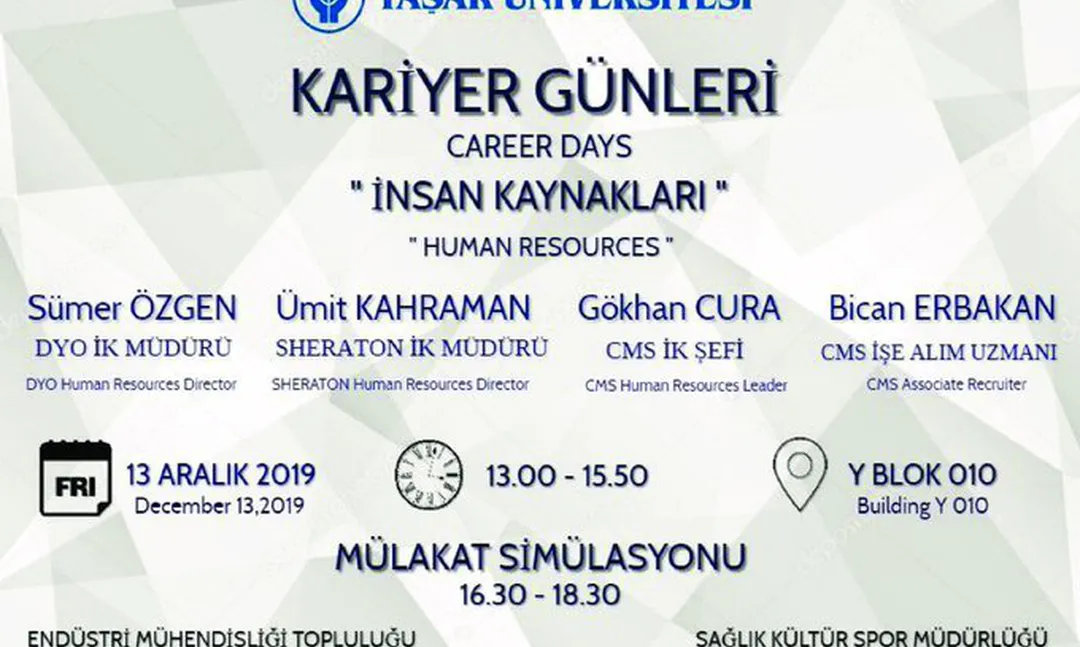 Yaşar Üniversitesi'nde Kariyer Günleri