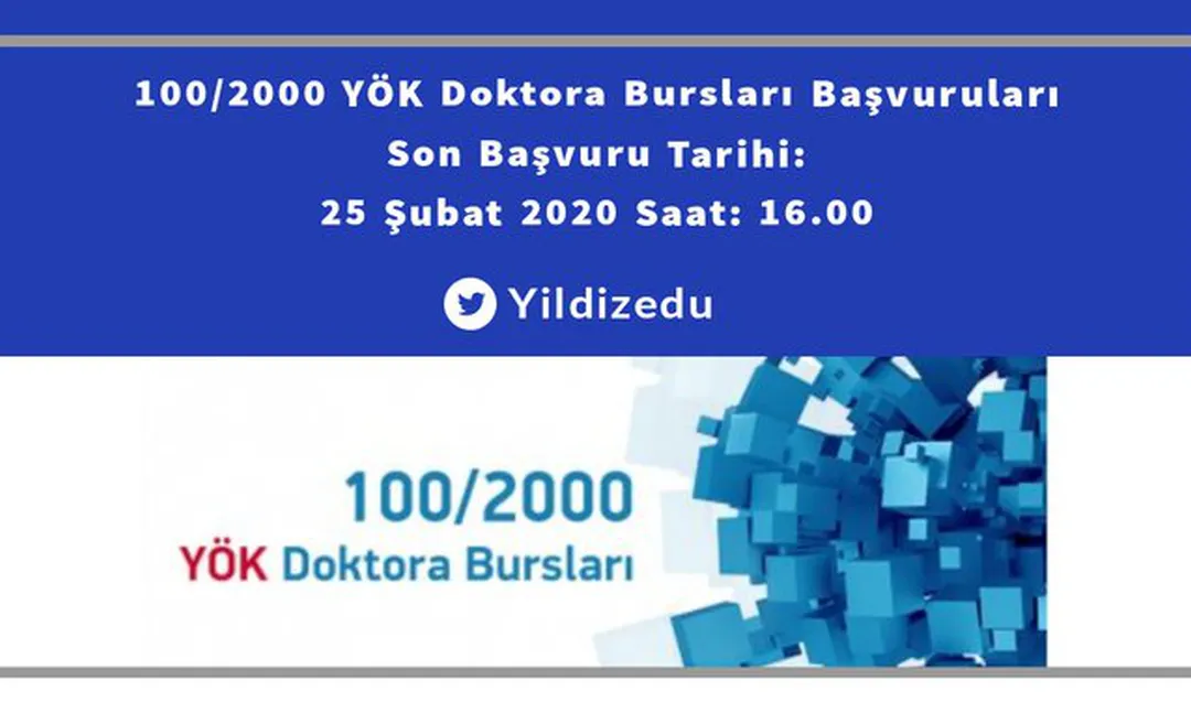100/2000 YÖK Doktora Bursu 2019-2020 Bahar Dönemi Başvuruları