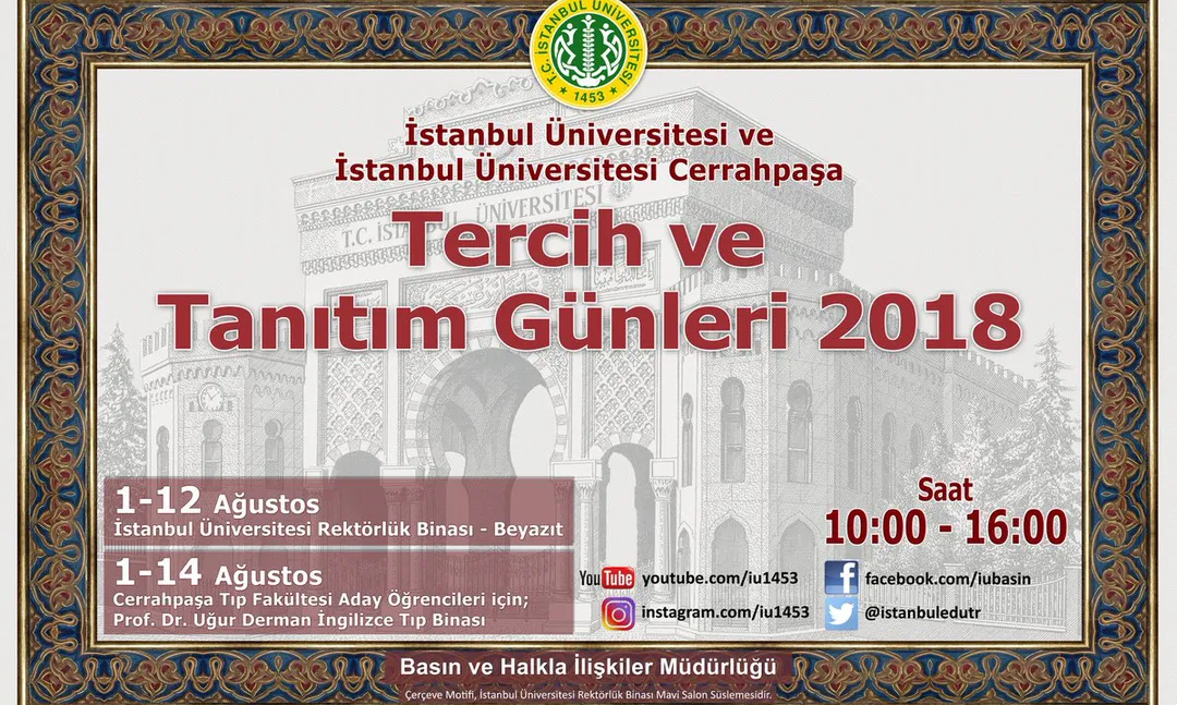 Tercih ve Tanıtım Günleri İstanbul Üniversitesi'nde