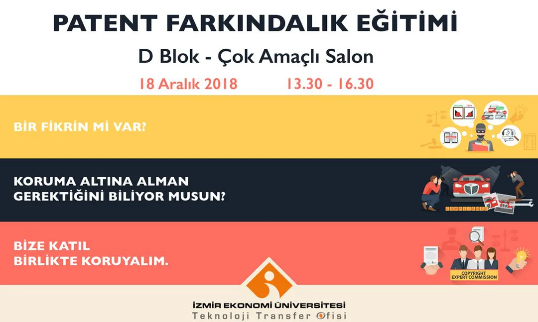 İzmir Ekonomi Üniversitesi'nden Patent Farkındalık Eğitimi