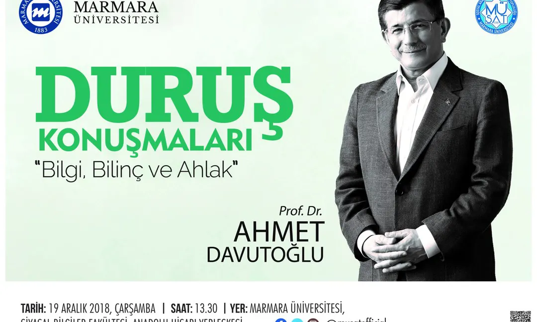 Ahmet Davutoğlu'ndan Duruş Konuşmaları konferansı