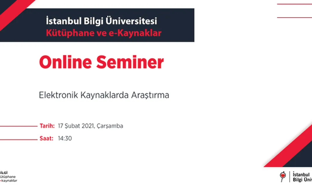 İstanbul Bilgi Üniversitesi'nden Online Seminer