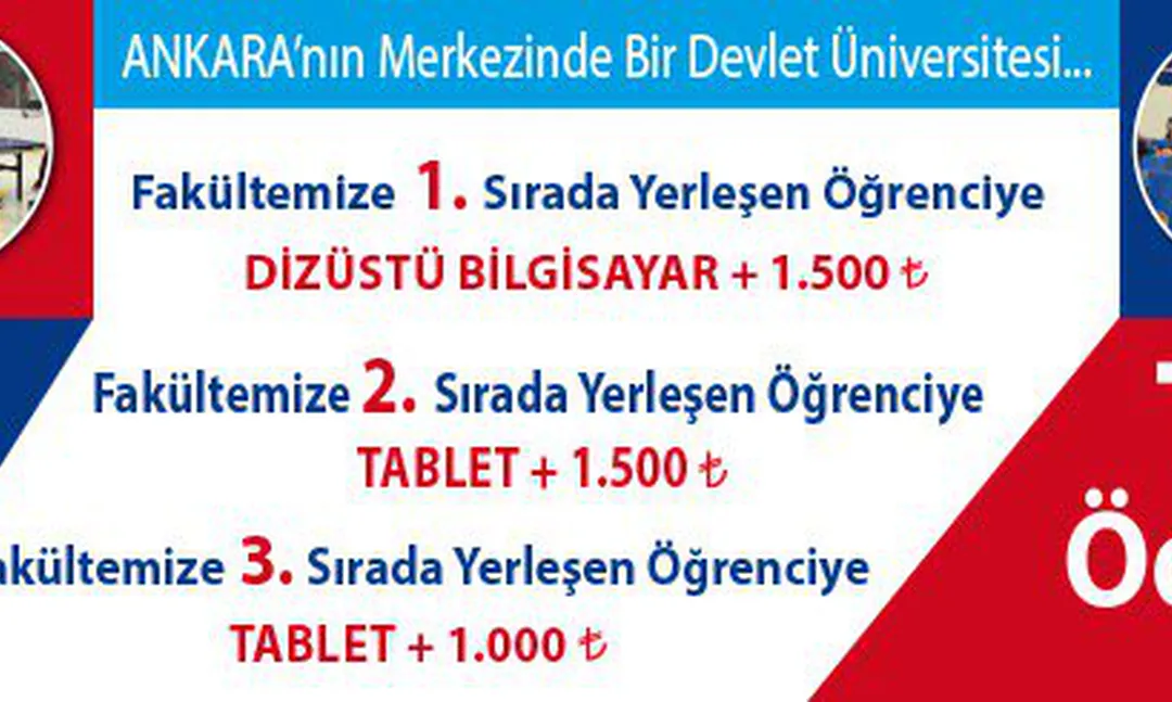 Ankara Yıldırım Beyazıt Üniversitesi'ne yerleşen öğrencilere ödül