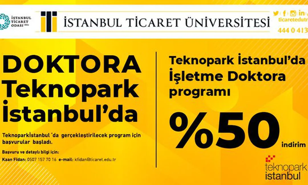 Teknopark İstanbul'da İşletme Doktora programı
