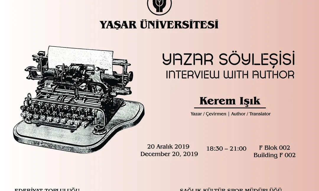 Yaşar Üniversitesi'nde Yazar Söyleşisi