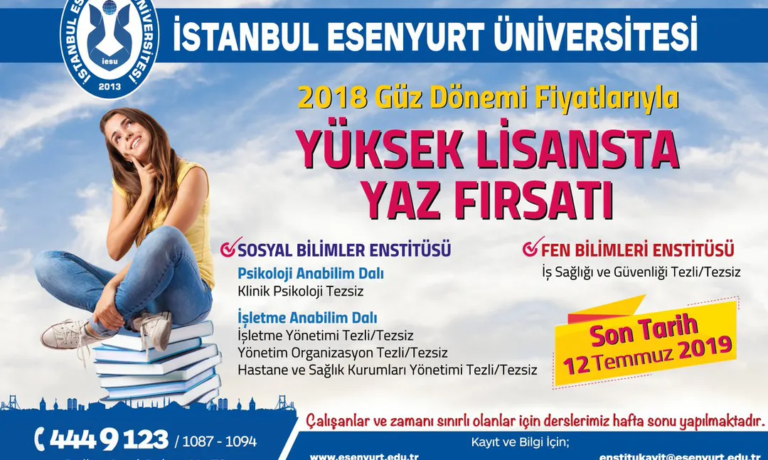 Esenyurt Üniversitesi Yüksek Lisans programları