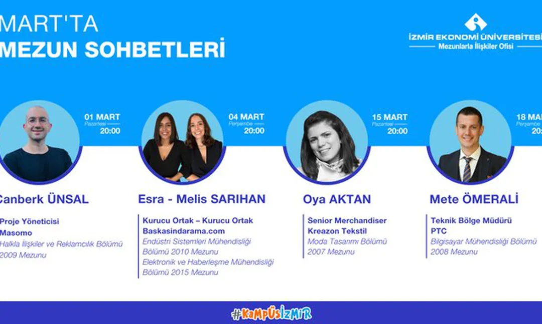 İzmir Ekonomi Üniversitesi'nden Online Mezun Sohbetleri