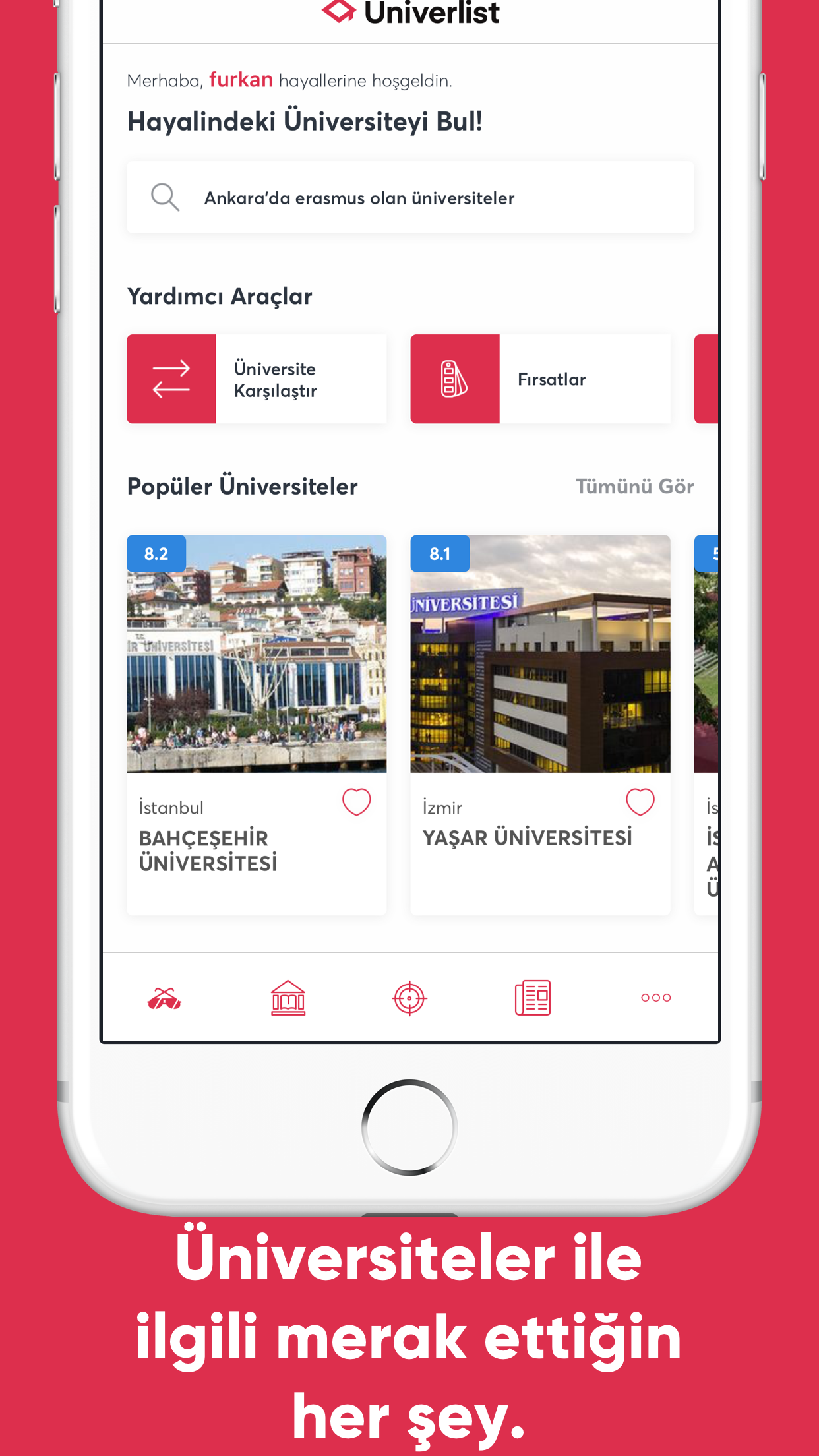 univerlist app yeni tasarımı ve özellikleriyle yayında! 4