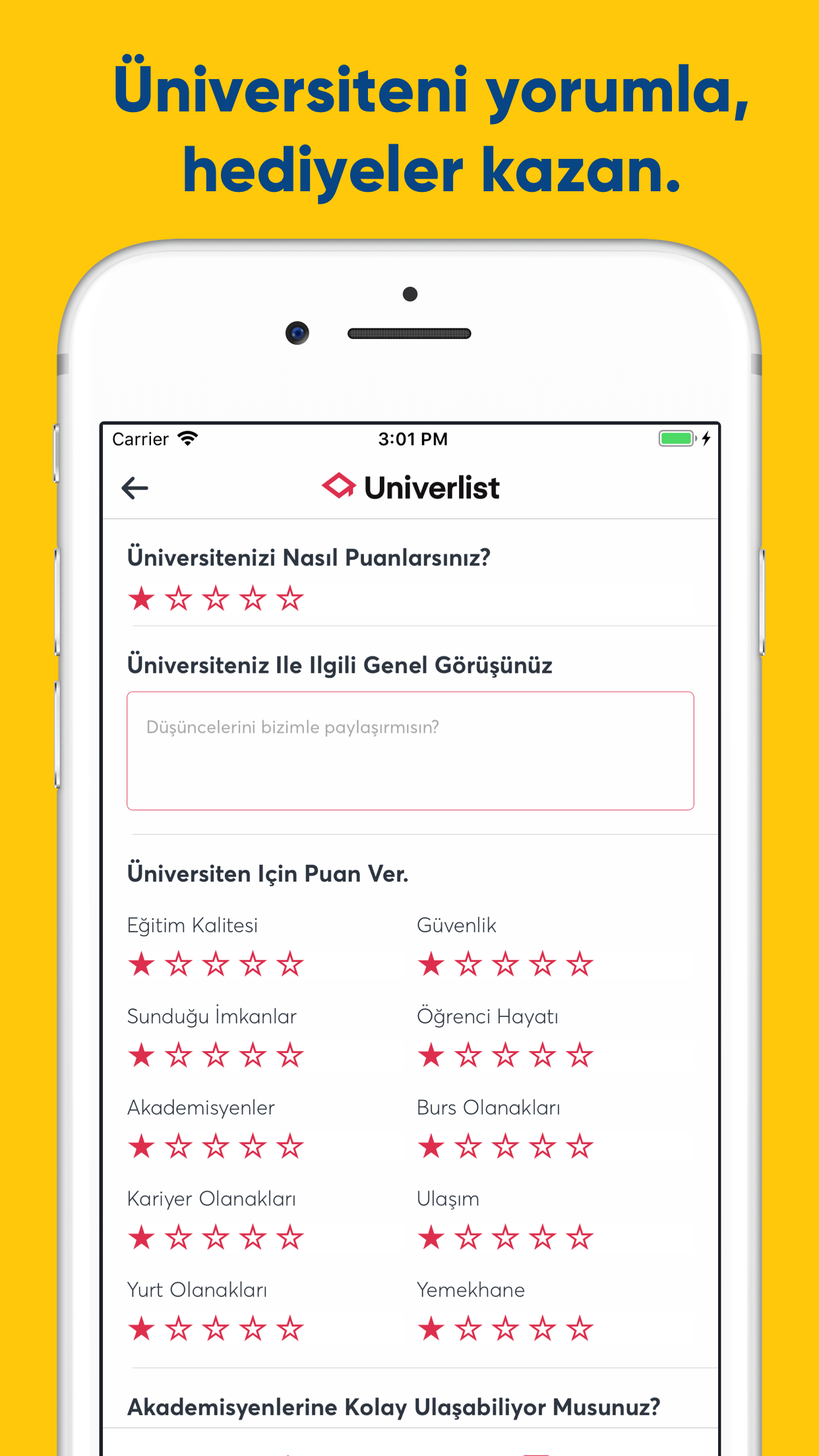 univerlist app yeni tasarımı ve özellikleriyle yayında! 6