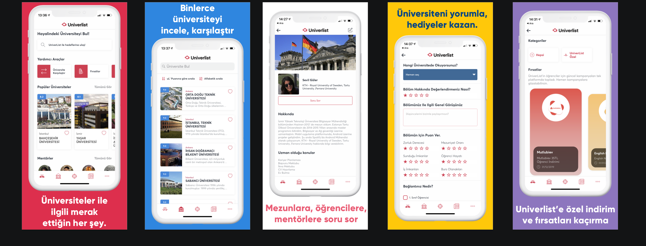 univerlist app yeni tasarımı ve özellikleriyle yayında! 1