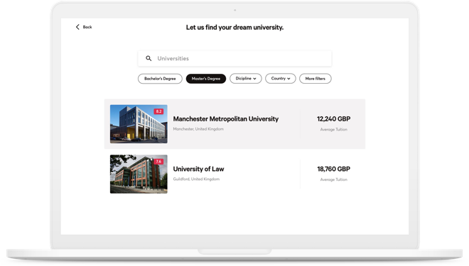 Univerlist Step Forward in Search